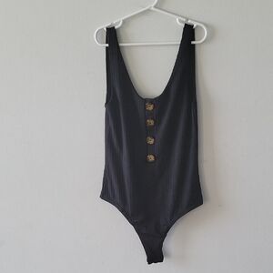 Black Kids One Piece Swimsuit